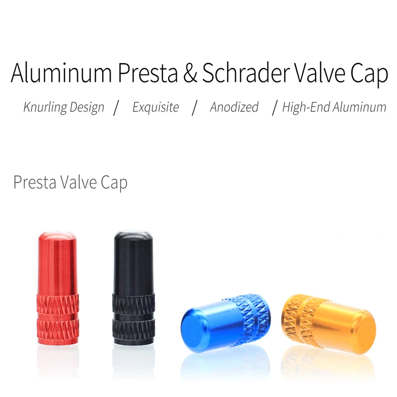 2Pc Aluminium Alloy Sepeda Motif Mountain Road Sepeda Tutup Katup Schrader/Presta Ban Debu Penutup Katup aksesoris Sepeda