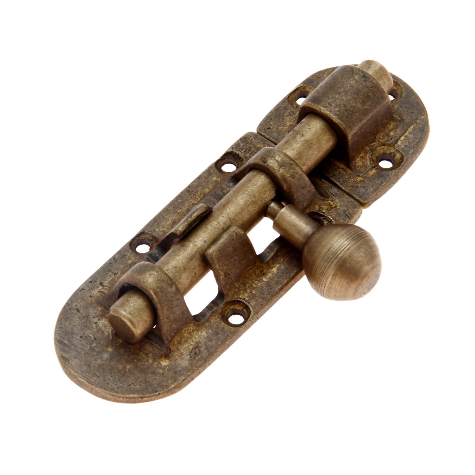 1Pc 105mm Vintage Barrel Latch Cupboard Door Lock Slide Bolt Stapler Gate Hardware Antique Bronze Brass Cabinet Bolts | Обустройство