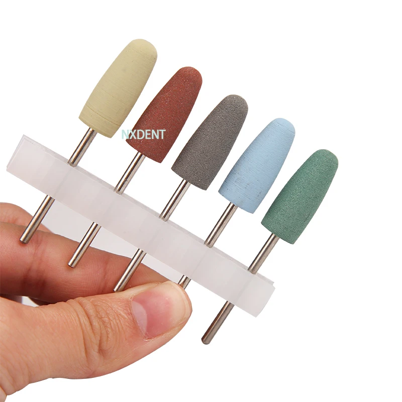 6pcs/set Dental Polishing Polisher Silicone Rubber Grinders Nail Drill Bits for Electric Manicure and Oral Intial Burs | Красота и