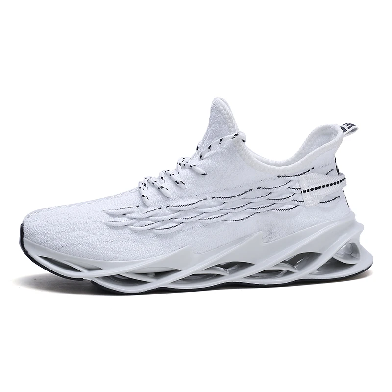 Кроссовки мужские сетчатые Нескользящие дышащие легкие на шнуровке для спорта