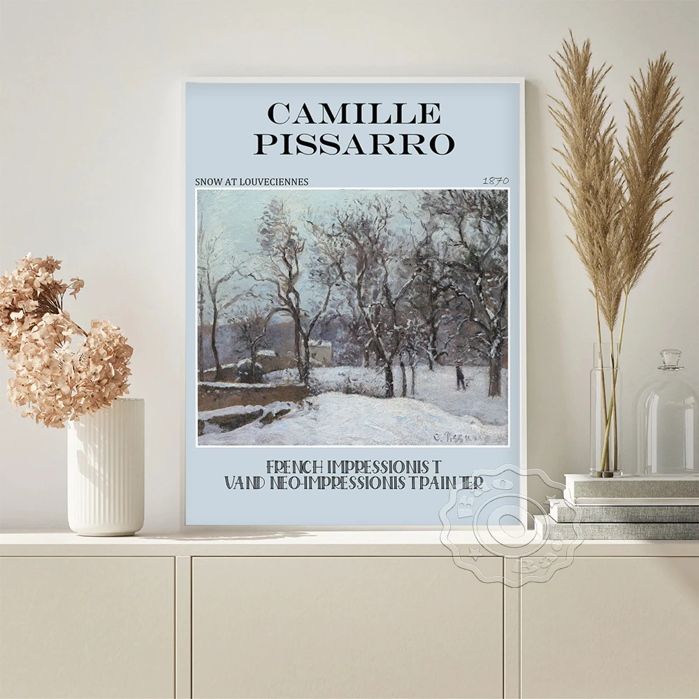 

Camille Pissarro Exhibition Museum Retro Poster Vintage Prints Wall Art Canvas Painting Home Room Decor Gallery Wall Stickers