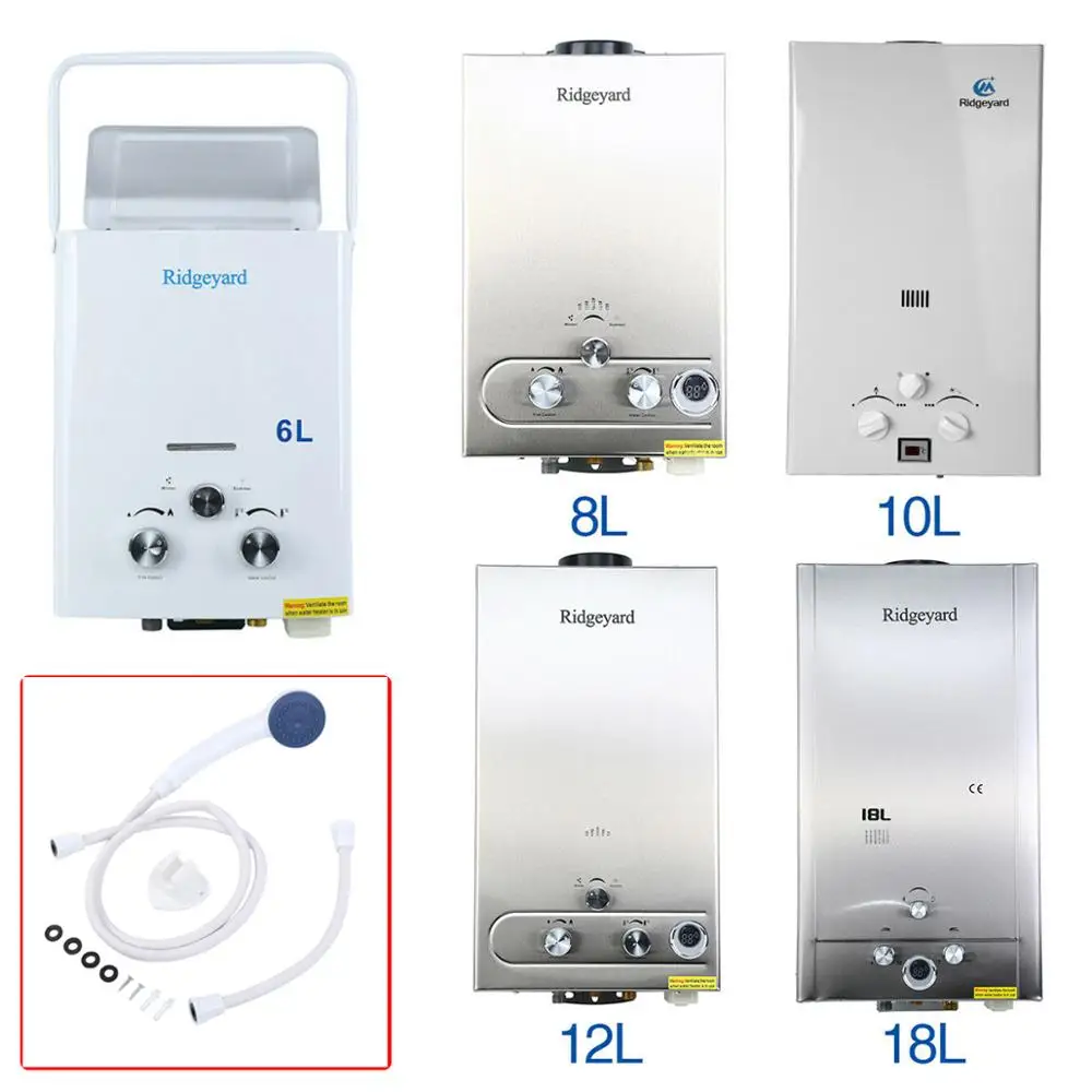 Butane Gas Tankless Instant Water Heater Boiler With Shower 