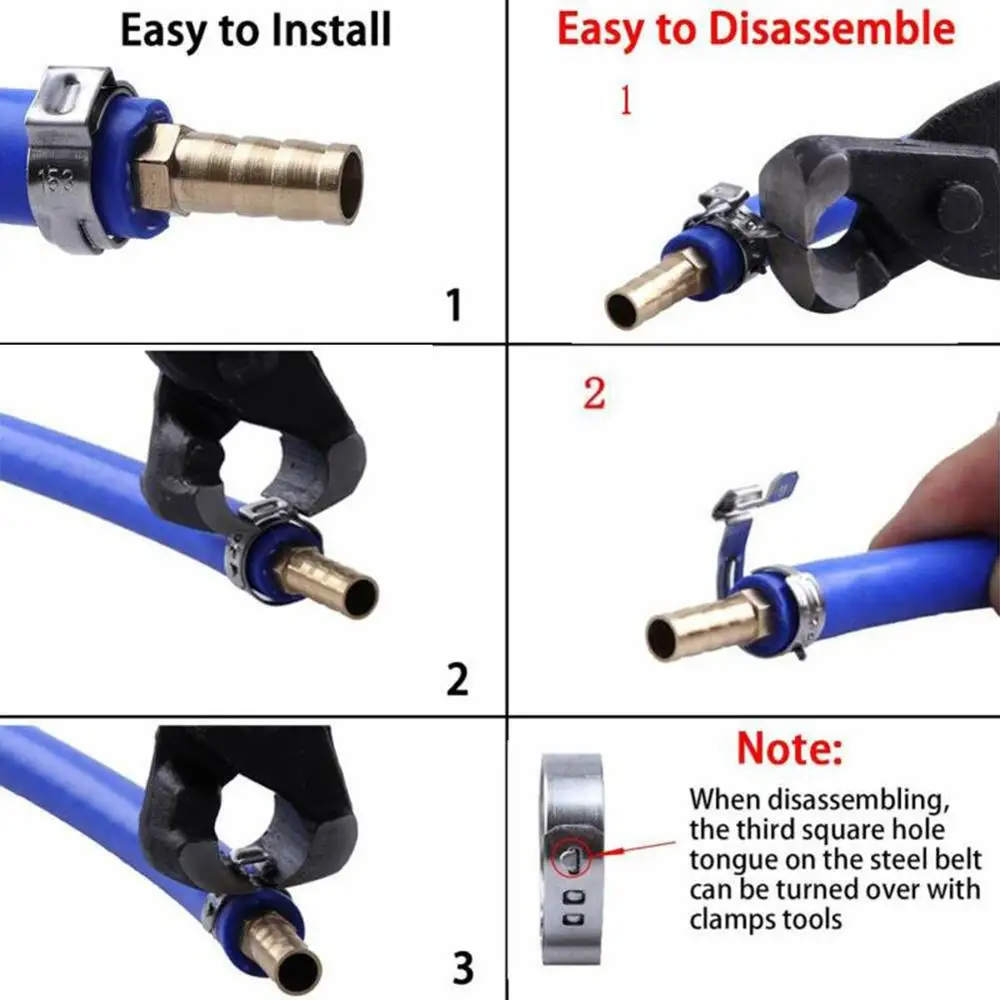 140 шт. зажимы для шлангов из нержавеющей стали |
