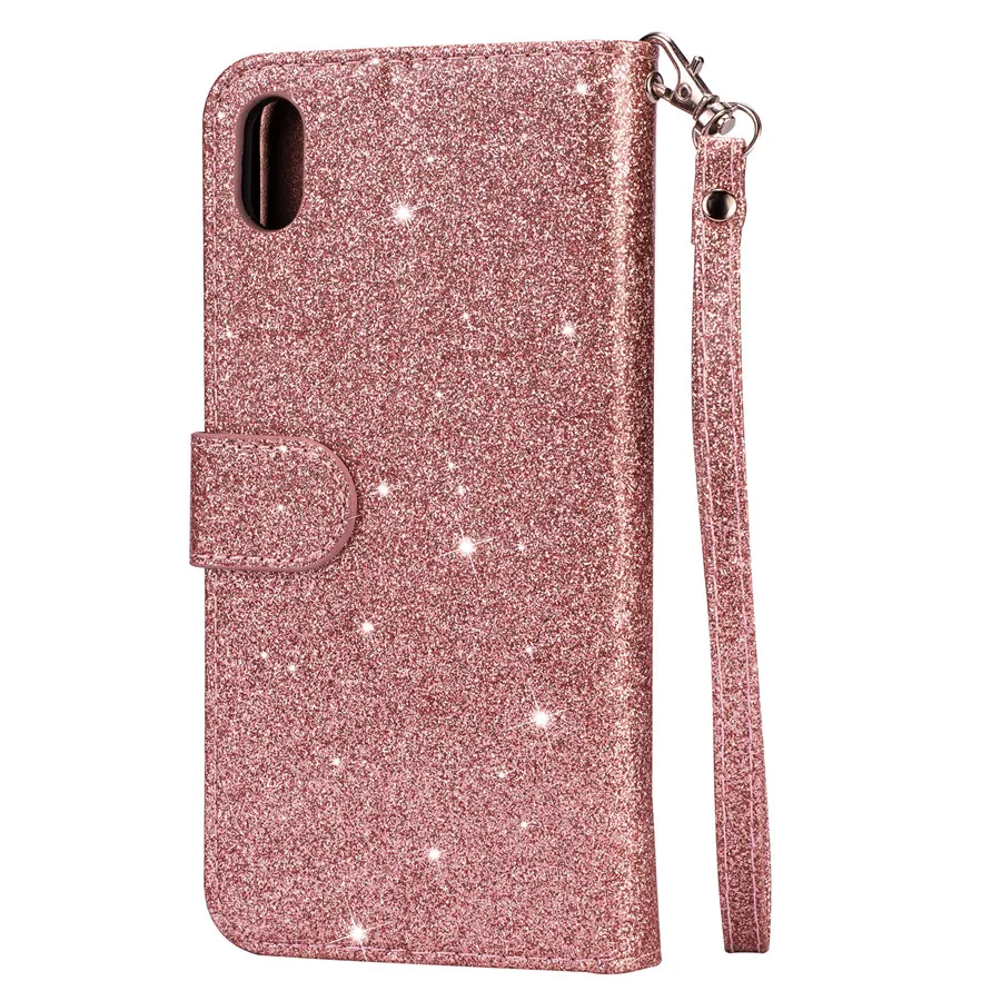 fashion glitter leather wallet card slots flip case cover for xiaomi redmi note 10 9 pro 8 7 pro 9 se cc9 poco x2 7a 8a a3 lite free global shipping