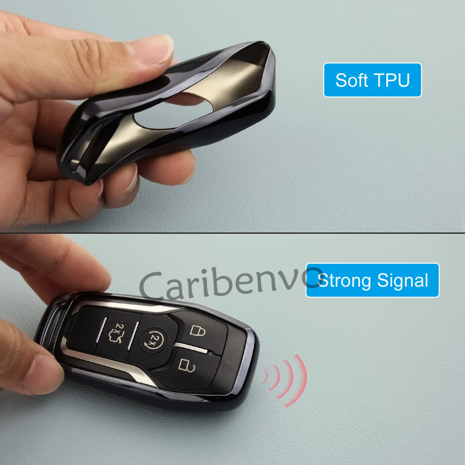 Черный автомобильный чехол для ключей с держателем аксессуары предыдущего Ford