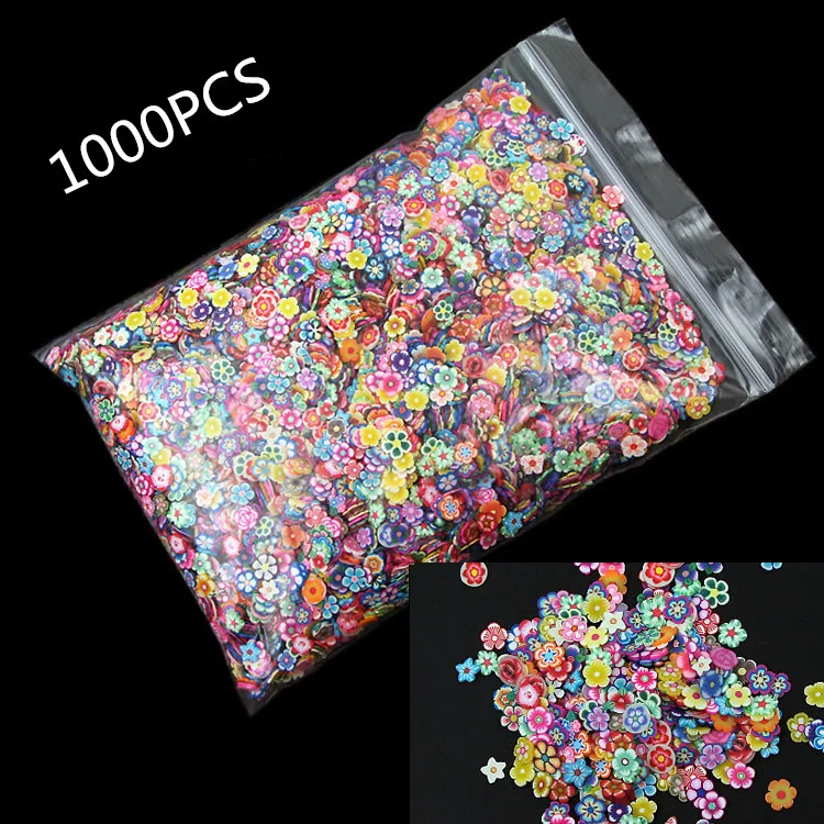 

1000Pcs Polymer Clay Flower Crafts Flatback Scrapbooking For Embellishments Nail Stickers Art Decoration Diy Accessories