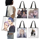 Женская сумка с мультипликационным изображением Токио, тоут-сумочка с рисунком Revengers, японское аниме Venue Guijie, удобная вместительная сумка для покупок, подарок