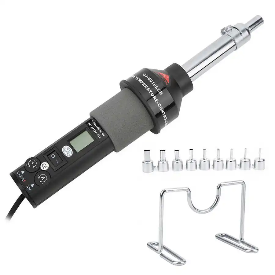 

Hot Air Gun Thermostat 9 Tuyere Digital Display Industrial Electric Tools US Plug AC 110V