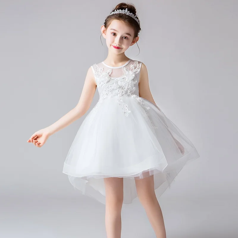 Детское рождественское платье принцессы элегантное макси с цветочным узором для