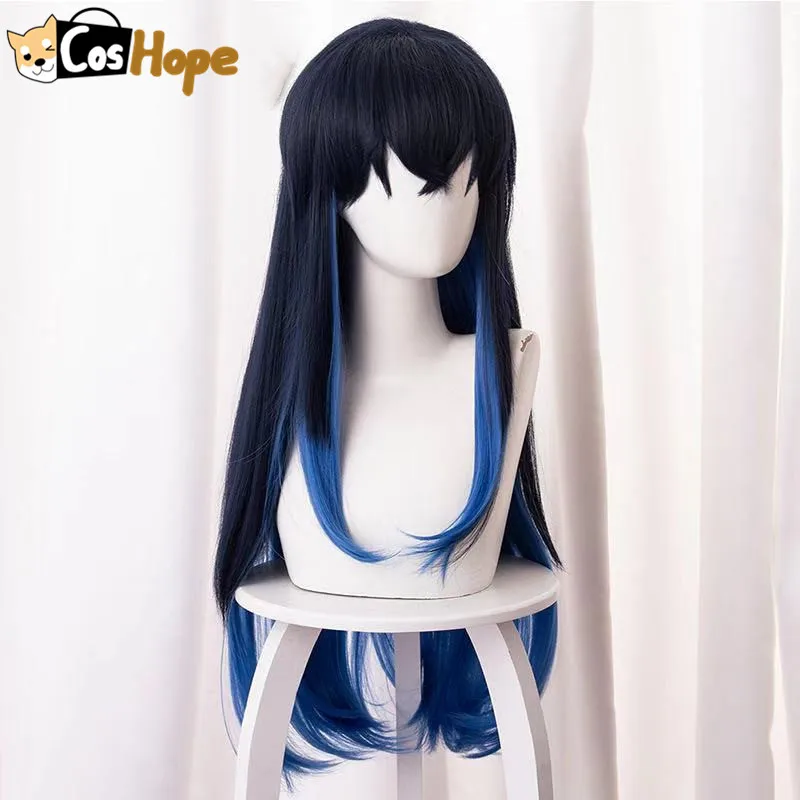 Hashibira Inosuke Косплей Kimetsu No Yaiba косплей женский темно синий парик аниме термостойкие