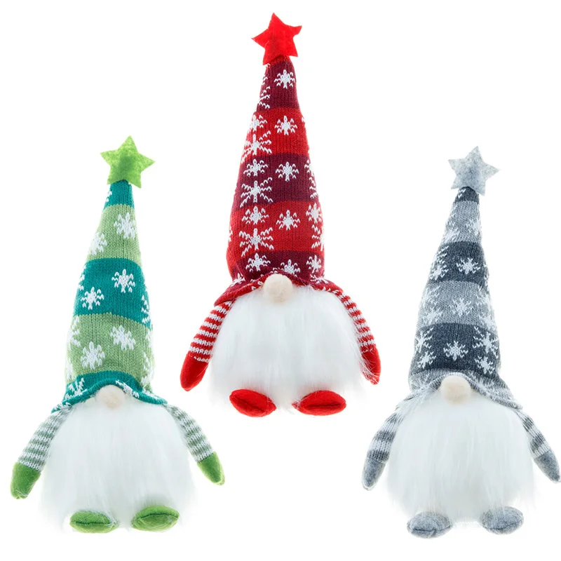 

New product with light faceless doll dwarf Rudolph plush doll decoration gift glowing Christmas decorations