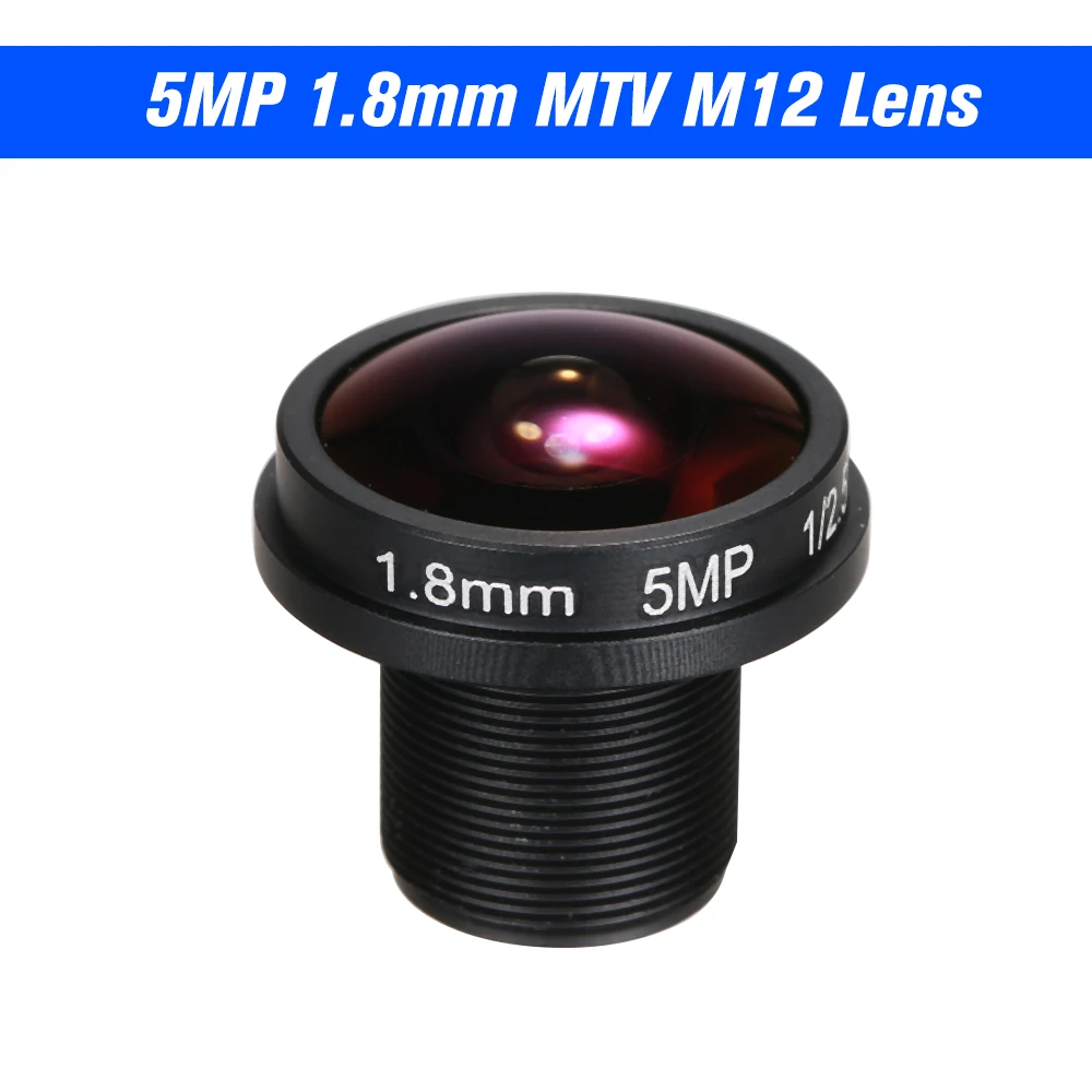 Объектив рыбий глаз 1 8 мм HD 1/2 МП ИК M12 180 5 дюймов F2.0 для IP камеры видеонаблюдения