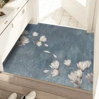 Коврик ПВХ для входной двери, водонепроницаемые противоскользящие напольные коврики для кухни, ванной, с цветами, для прихожей и дверей