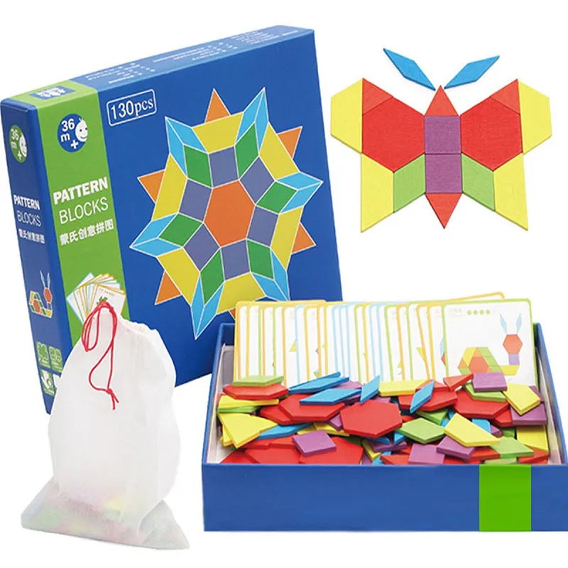 Детский Развивающий пазл из дерева Tangram Обучающие Развивающие деревянные
