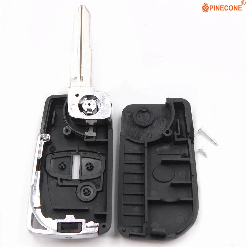 

PINECONE for Mitsubishi Lancer Outlander Colt Mirage 3 Button MIT8 Key Upgrade Flip Folding Car Key Fob Shell Case