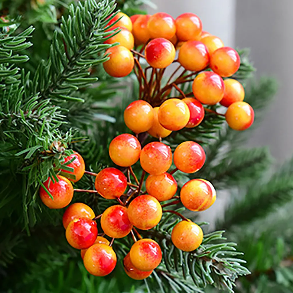 Имитация фруктов Рождество искусственные фрукты ягоды вставки DIY аксессуары