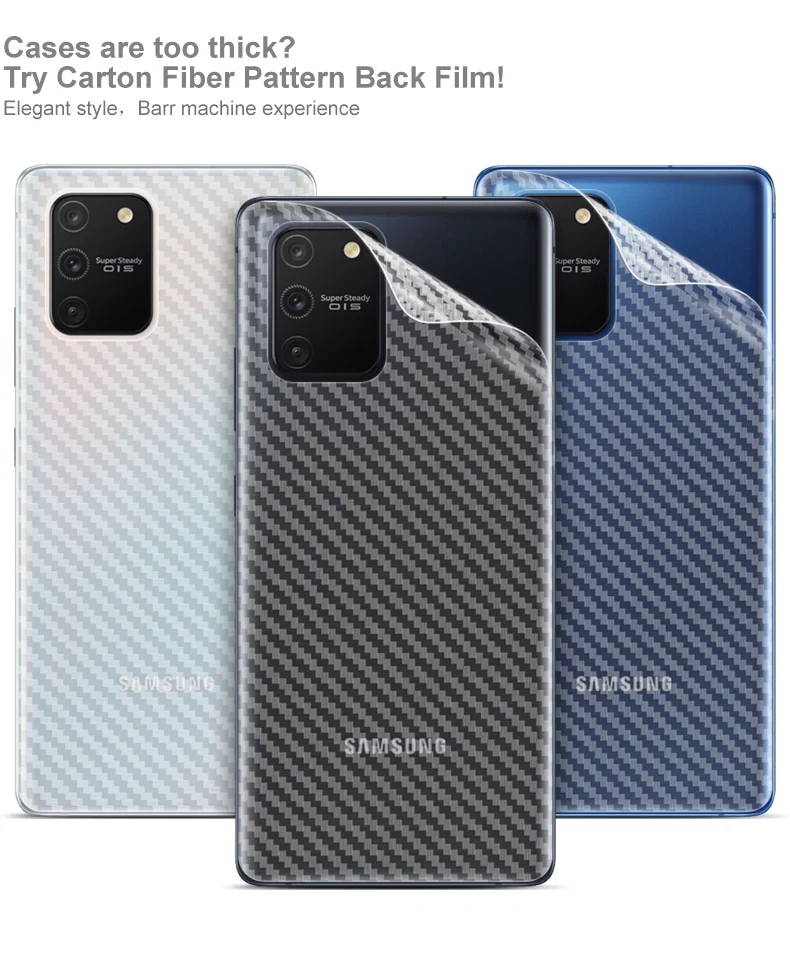 5 шт. защитная пленка из углеродного волокна для Samsung Galaxy S10 Lite /A91 /M80s | Мобильные