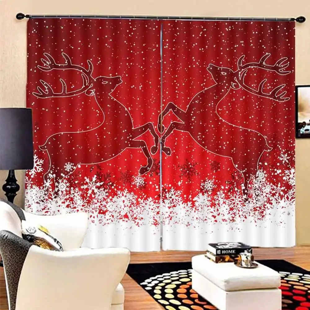 

Modern Home Decor 3D Window Curtain For Living Room Bedroom red fashion Kitchen Kids Room Drapes