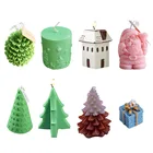 Новинка 2021 г., 3D форма для изготовления рождественской елки, свечи, мыла, кухонные инструменты, силиконовая форма для торта, инструменты для выпечки