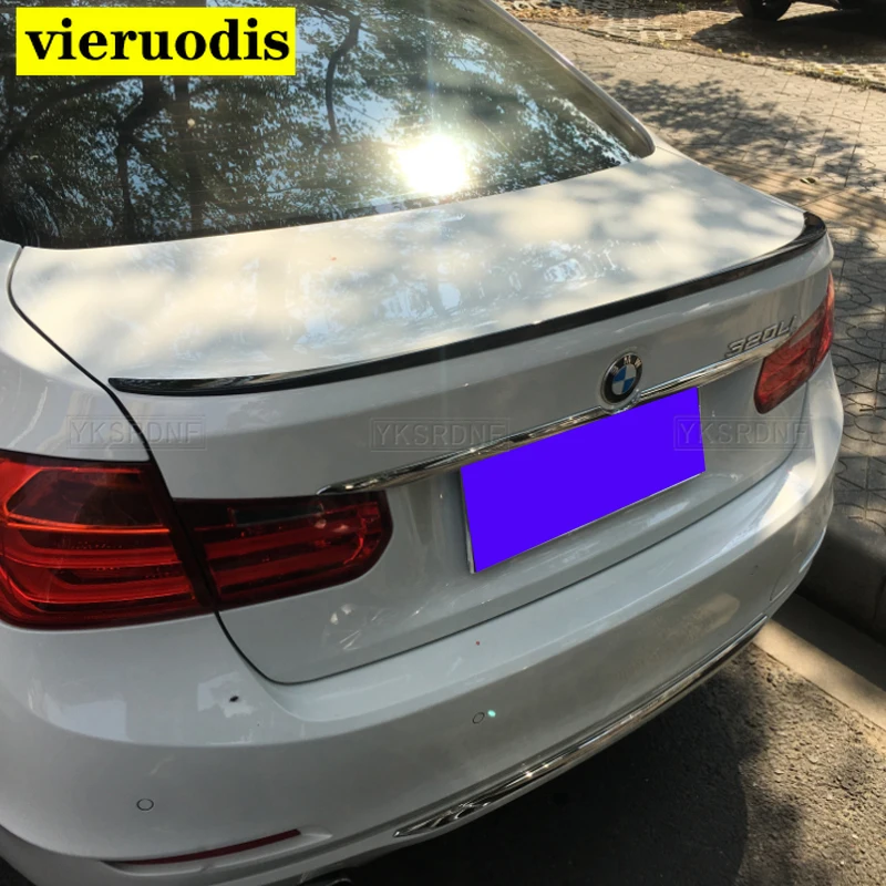 

Подходит для BMW 3 серии F30 2013-2018 года спойлер M3 Sport ABS пластик углеродное волокно вид сзади Багажник крыло автомобиля кузов комплект аксессуар...