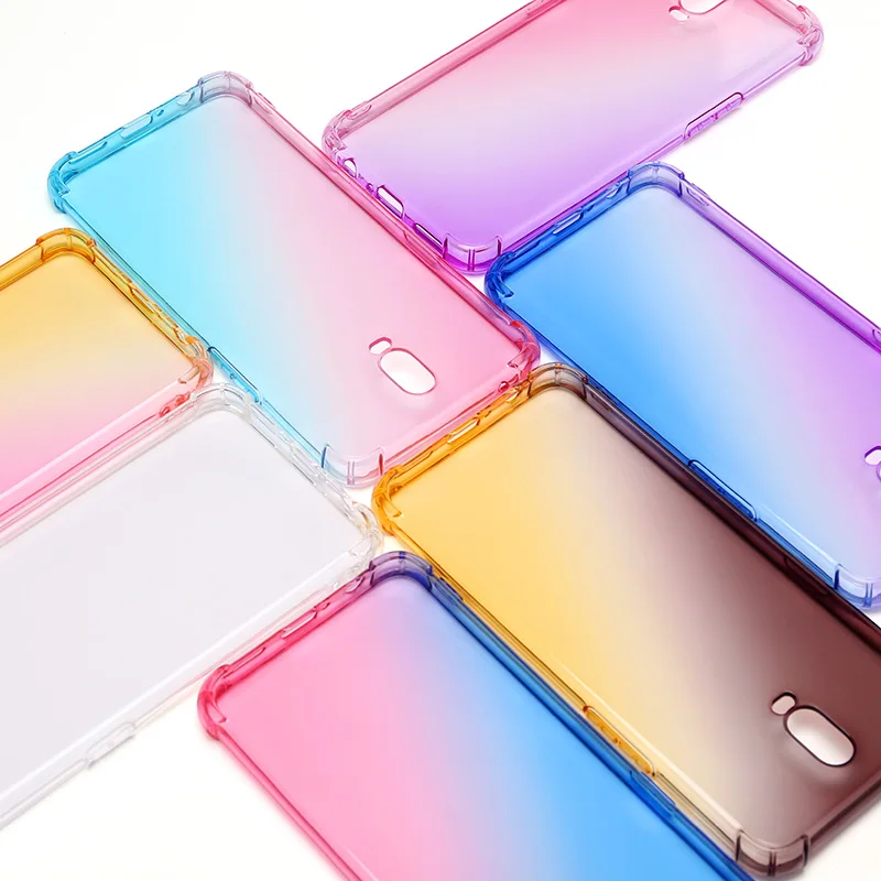 Амортизационный цветной постепенная замена ТПУ чехол для телефона OPPO R19 F11 Pro A9 R17