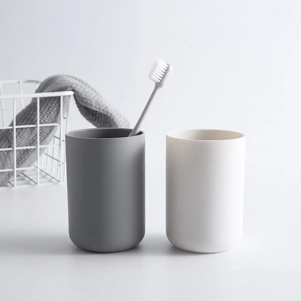 

HHHOME Bathroom Tumblers Plastic Mouthwash Cup Coffee Tea Water Mug Home Travel Solid Color Toothbrush Holder Drinkware Tools