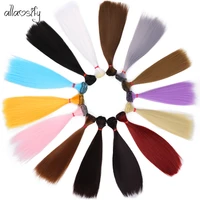 allaosify hair for dolls bjd hair 15 25 35cm100cm black pink white grey color long straight dolls wig for 13 14 bjd diy
