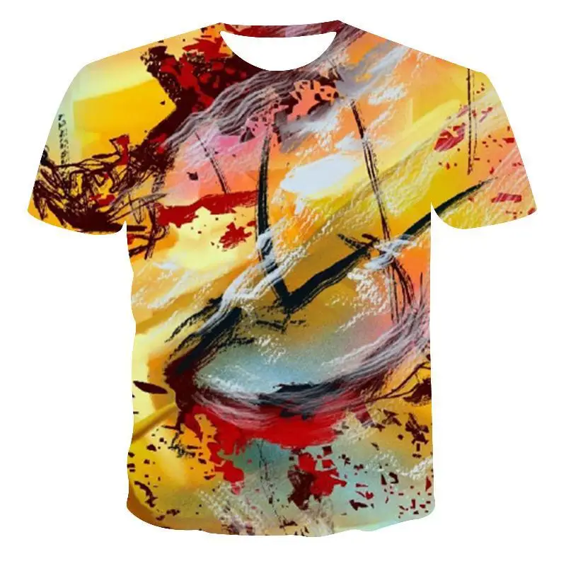 

New Product T -Shirt Men High Quality Men 'S T -Shirt Ladies Whale Oil Painting 3d Printing Men 'S T -Shirt