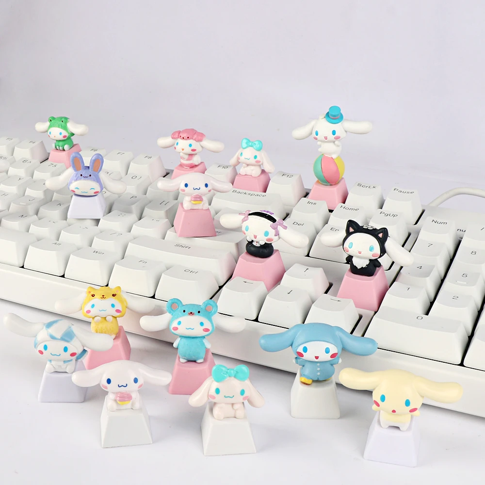 

Keyboard Accessories Cute Stereo Personality Keycap Cartoon Mechanical Keyboard R4 Single Pink Transparent Stereo PBT