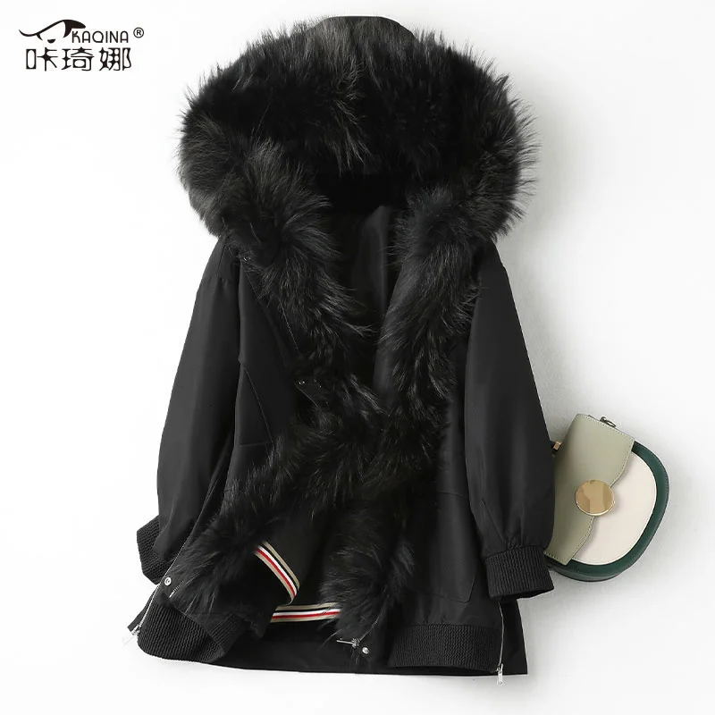 

Сезон 2020 скидка, искусственный меховой воротник, школьная одежда, длинная подкладка из кроличьего меха для женщин, пальто с капюшоном