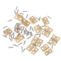 12 set mini metal hinge and screws for 112 house miniature cabinet furniture brass hinge dollhouse miniature cabinet closet