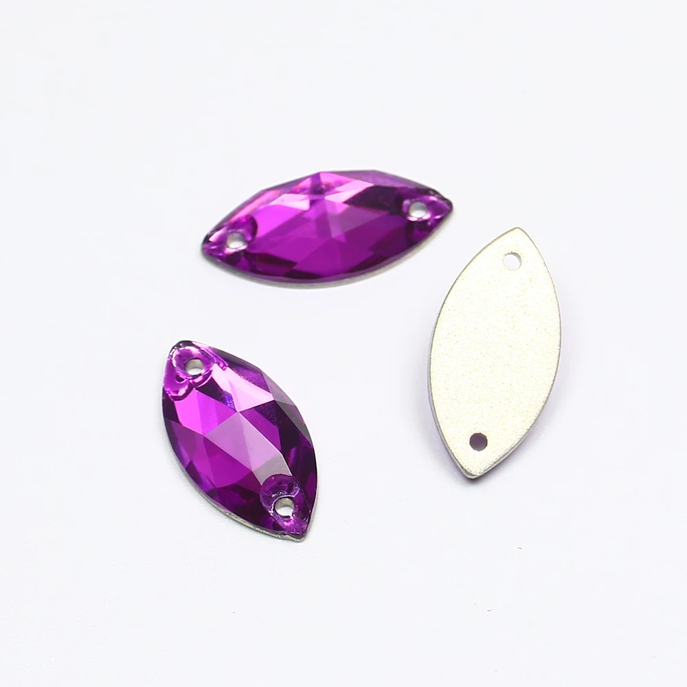 50 шт. кристаллическое Украшение конский глаз камень шить на Стразы 2 отверстия