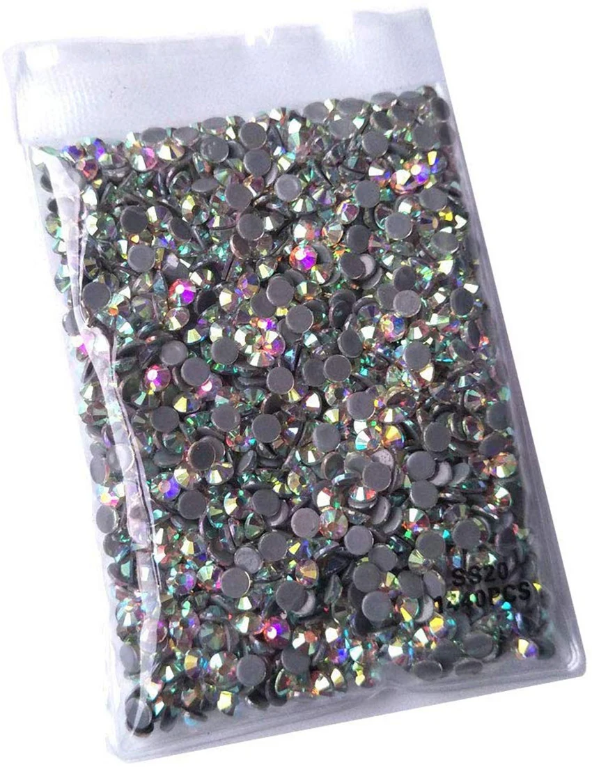 SS20 AB 5.0mm 1 коробка, 3300 шт., стразы для горячей фиксации, железные Стразы для одежды, высокое качество, SS6-SS30 кристалл DMC AB, горячий задний стеклянный камень - Цвет: SS20 AB 5.0mm