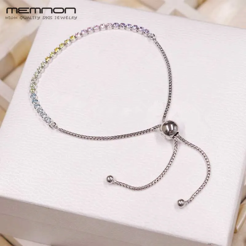 

2018 Summer New Multi-colour Sparkling Strand Bracelets fit 925 sterling silver Jewelry charms beads DIY bracelet for Women
