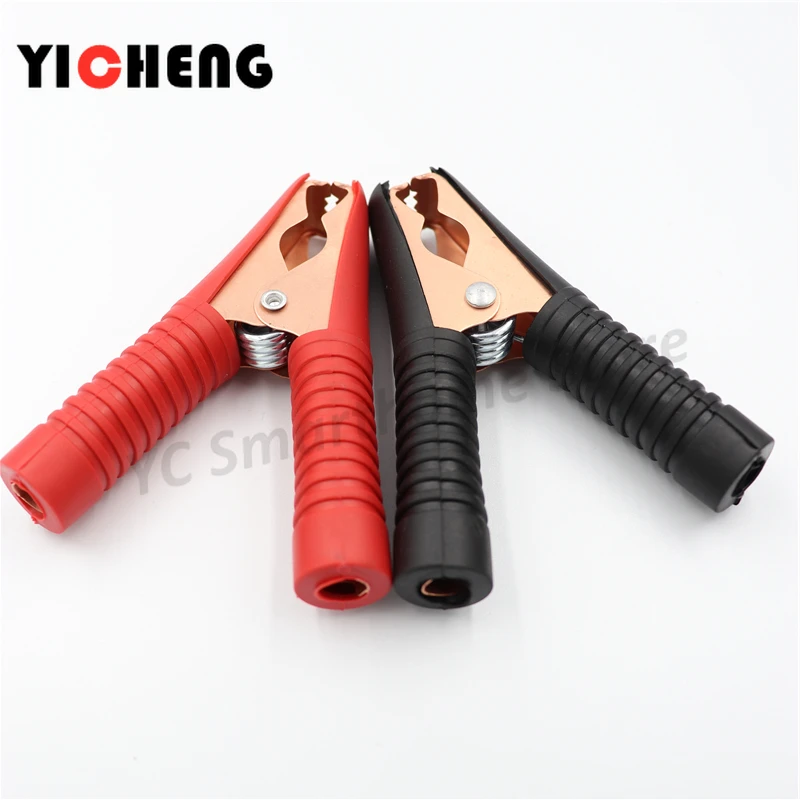 2Pcs red 2Pcs black 90MM Car battery fire clips High current alligator clips Large emergency battery clips Wire clips 100A