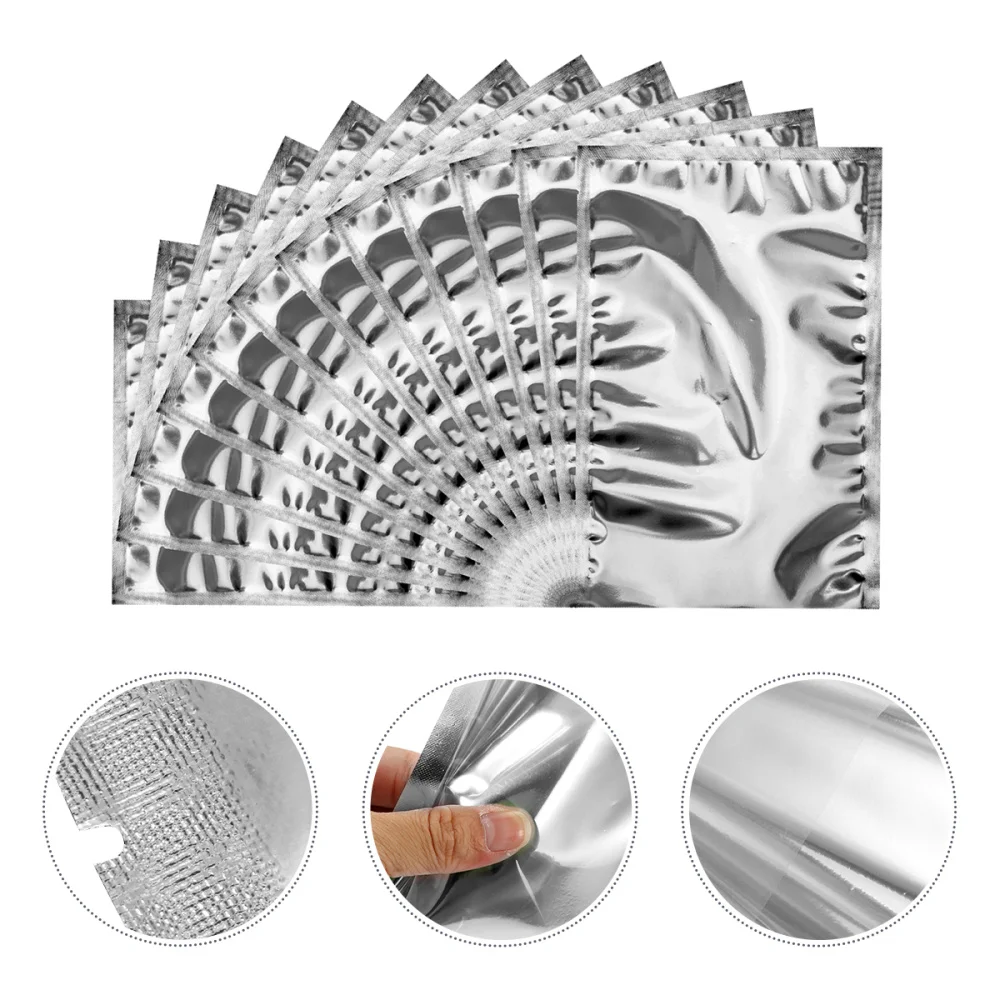 

100pcs Aluminium Foil Bags Portable Bags Semitransparent Food Packaging Bags
