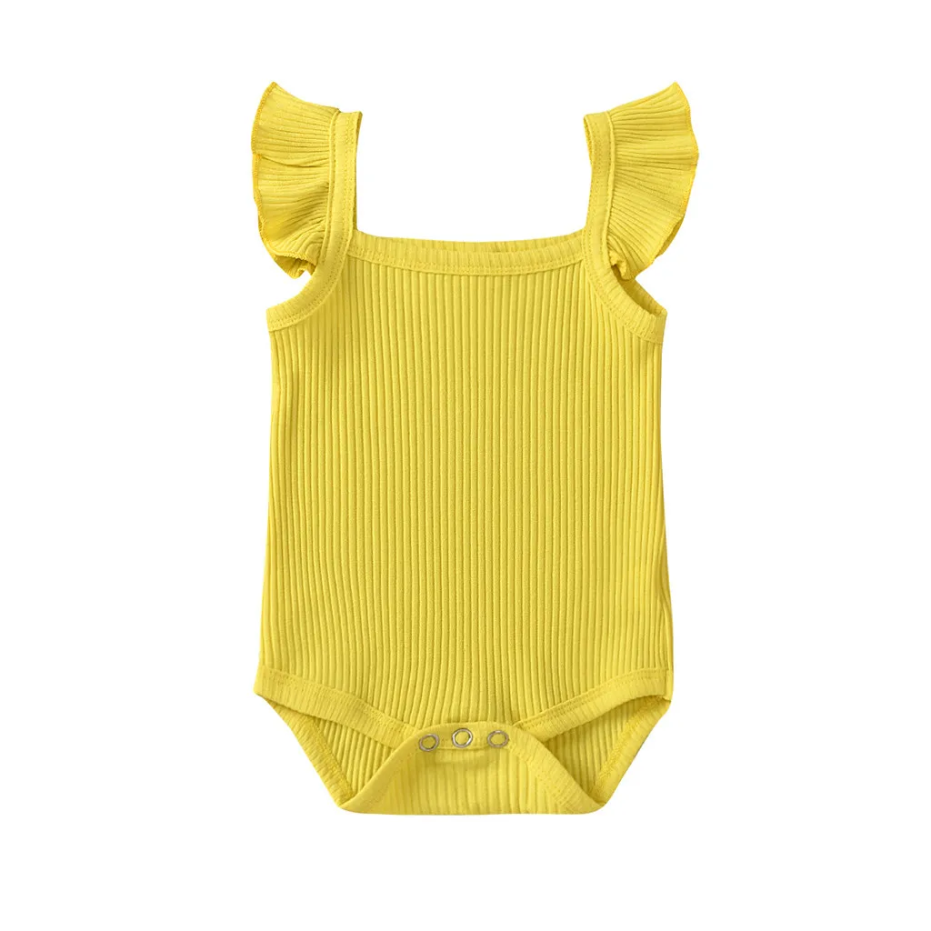 Комбинезон для новорожденных девочек 0 24 месяцев хлопковый однотонный боди с