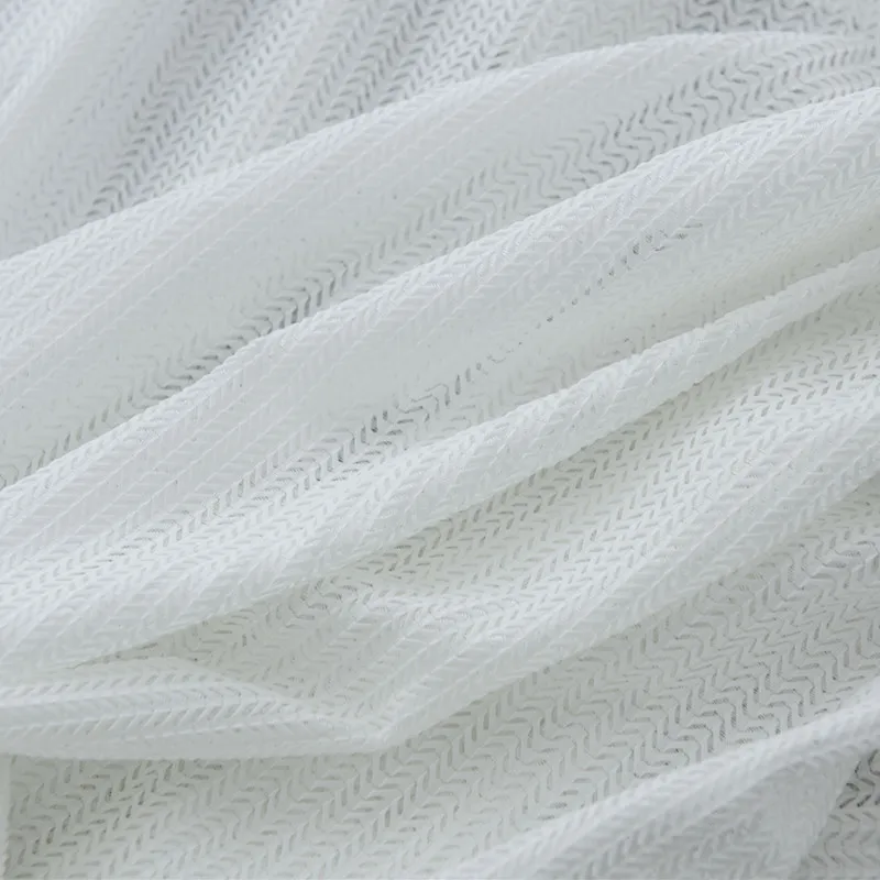 Однотонные тюлевые шторы в скандинавском стиле занавески белого/серого цвета