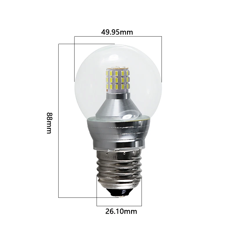 Ampoule led B22 E14 E27 4 Вт 12 В 24 лампа низкого напряжения G50 стеклянный шар