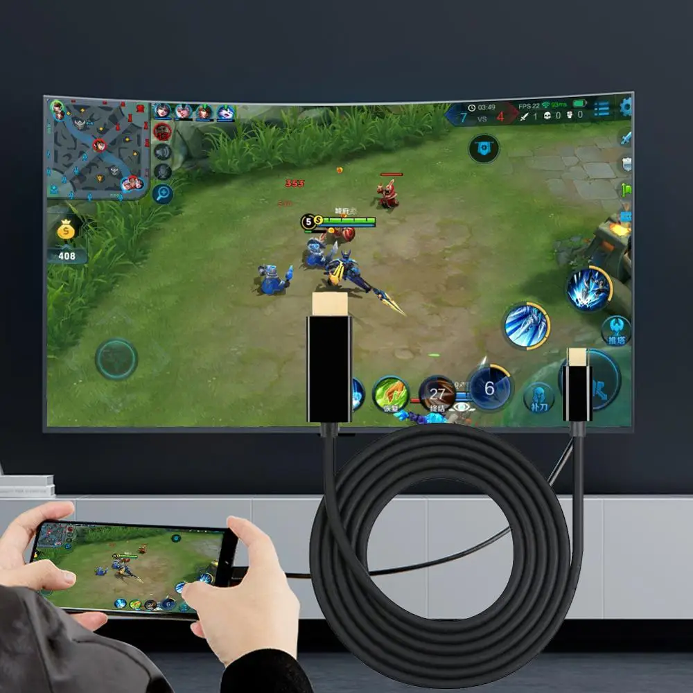 USB 3 1 type-C к HDMI кабель 1080P видео адаптер Шнур для дисплея проектора HDTV ультра-тонкий