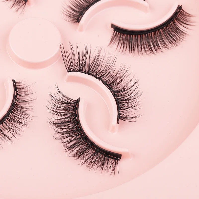 

5 Pairs Natural False Eyelashes Extension Fashion Women Couple Magnetic Eyelashes box package Beauty Makeup Tools Set 2021 New