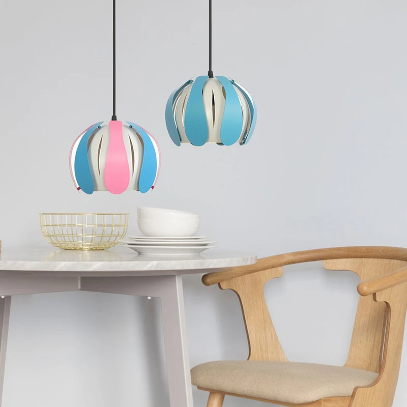 Сельская Скандинавская Подвесная лампа современный светодиодный светильник E27 в