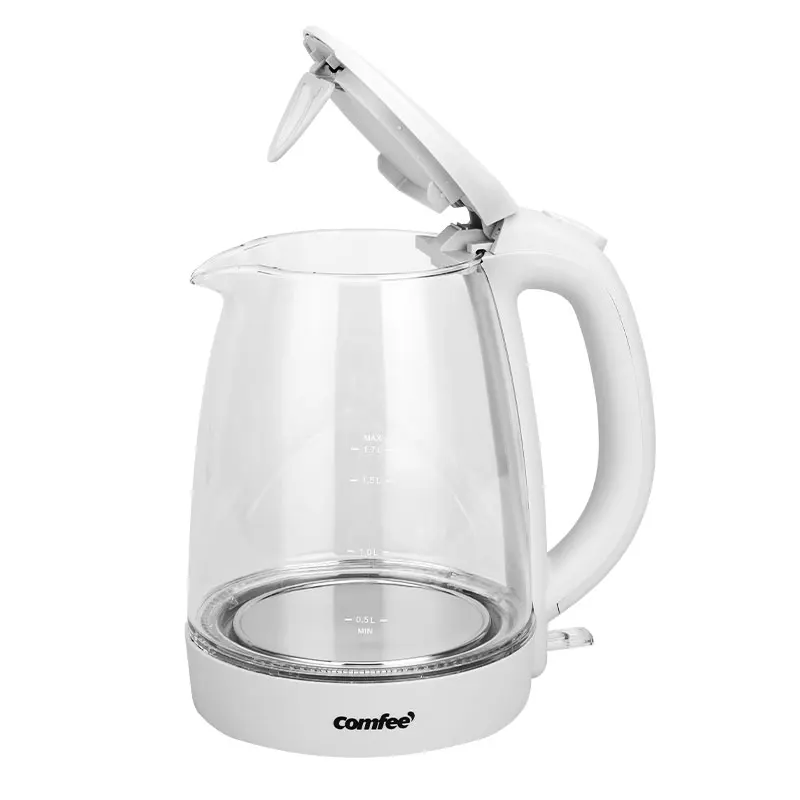 чайник электрический Comfee CF KT7001 1850 2200 Вт 1 7 л съёмный фильтр и LED подсветка быстрое