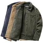 Мужская Флисовая Куртка-бомбер, зимняя утепленная куртка в стиле милитари с меховым воротником, размеры 5XL, 6XL