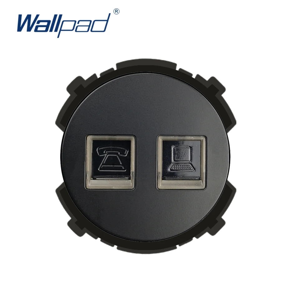 Wallpad TEL & DATA CAT6 компьютерная сетевая настенная розетка функциональная клавиша