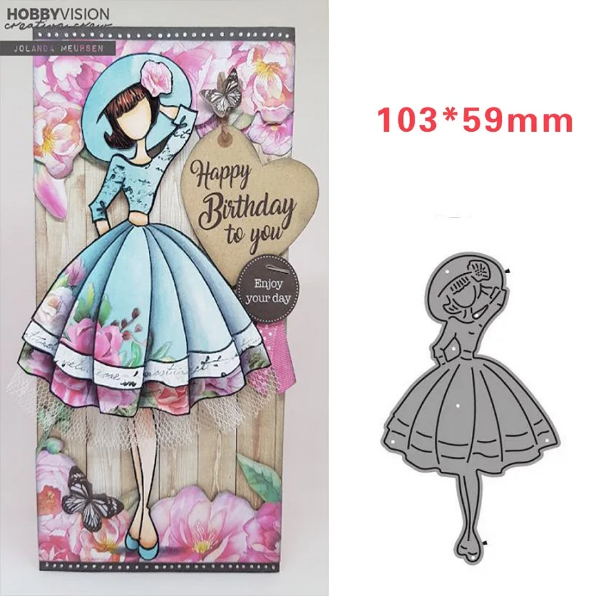 317 милые девушки новая кукла вырубные штампы для девочек металлический трафарет