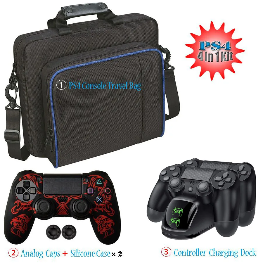 PS4 Защитная Дорожная сумка на плече сумочка и контроллер зарядное устройство