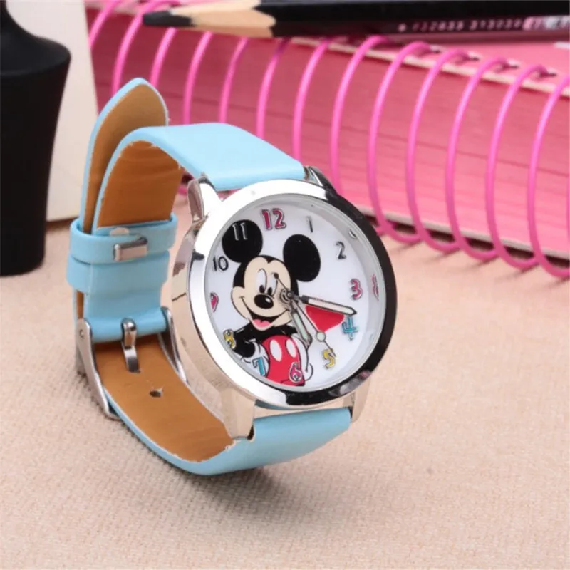 

Disney8 candy color fashion colorful watch girl children cartoon clock Mickey cute watch Relogio ladies watch Reloj Infanti