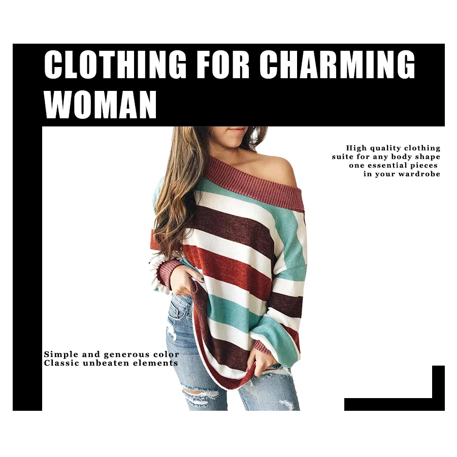 

Sweatshirt Women Autumn/Winter Color Striped Cuffs o-Neck Thread Stitching Ladies Pullovers Fashion Loose Female Hoodies Tops