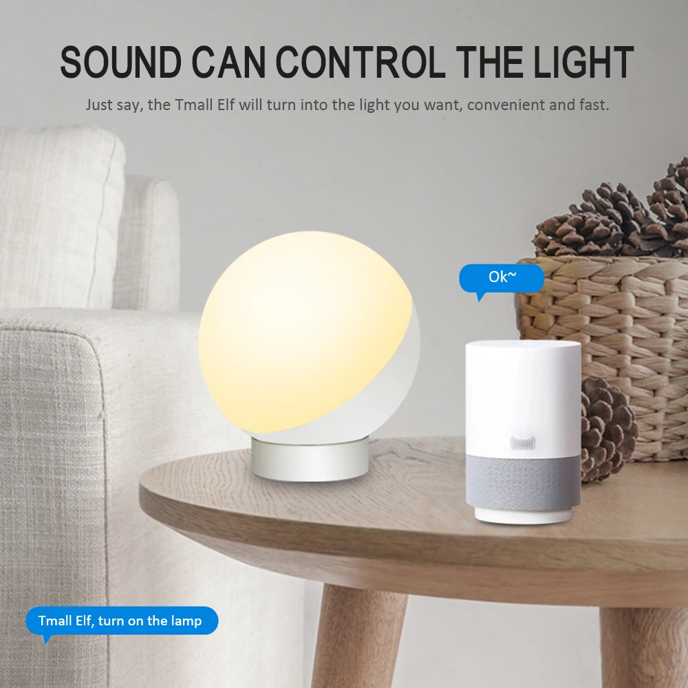 Для Amazon Alexa Google Ecopoint Assistant умная домашняя лампа, для семьи/развлечений, смарт-лампочка WiFi Smart Eye настольная лампа